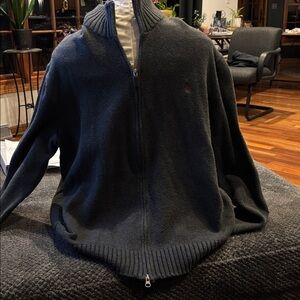 Polo Ralph Lauren Charcoal Zip-Up Sweater